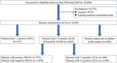 Nomograms for metastasis of non-sentinel lymph nodes or more than three lymph nodes in patients with one or two positive sentinel lymph nodes